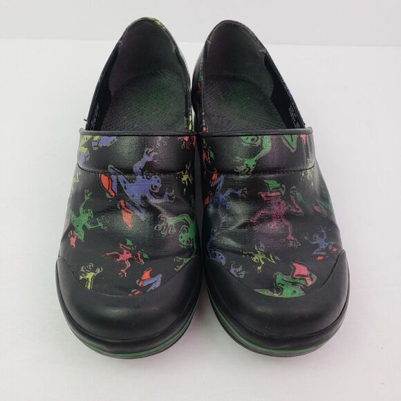 Dansko Vegan Tree Frogs Womens Size 36 US 5.5-6 Black Slip On Work Clog Shoes - Picture 4 of 9